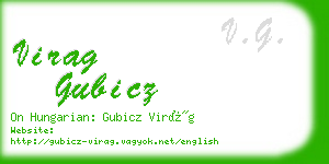 virag gubicz business card
